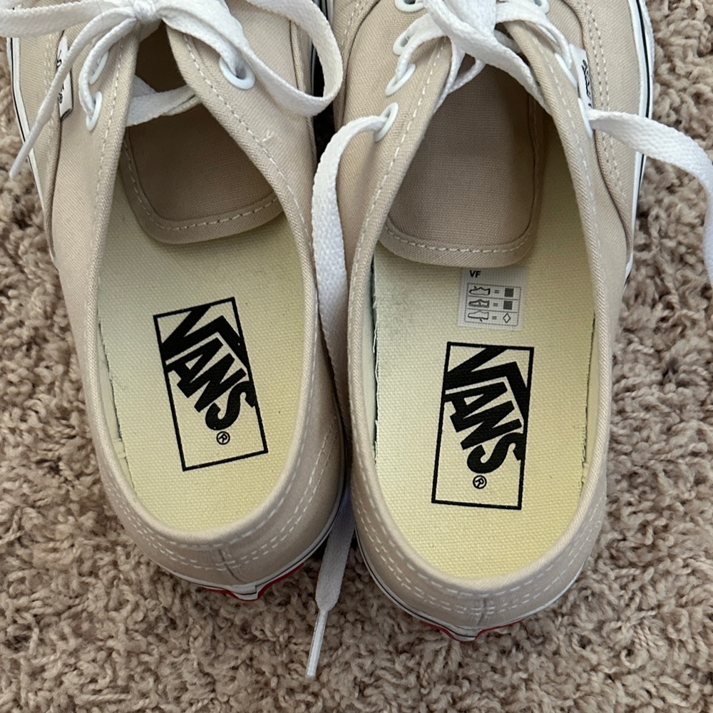 Vans Women's Beige Canvas Sneakers - Picture 3 of 5